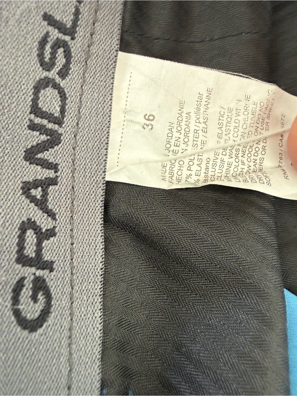 Grand Slam Men's Blue Performance Checkered Golf Shorts - Picture 2 of 3